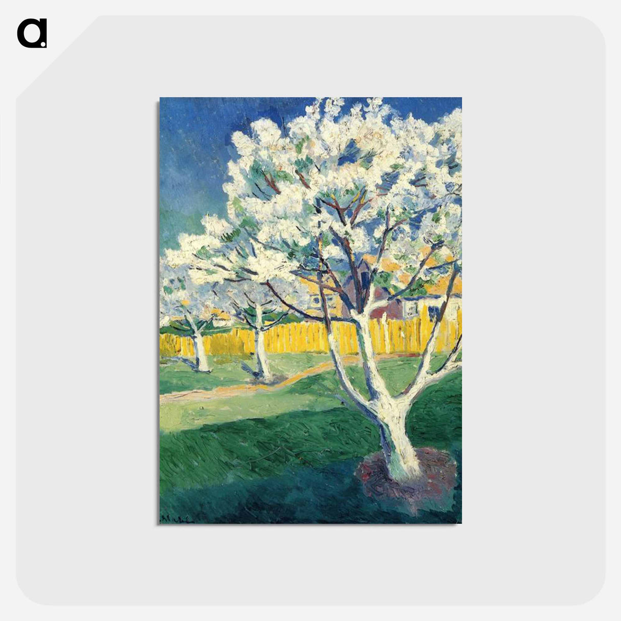 アートポストカード-Apple Tree in Blossom - カジミール マレーヴィチ Postcard.