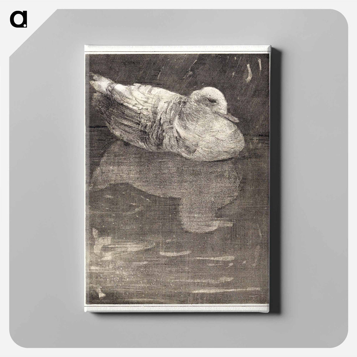 Drijvende eend - Theo van Hoytema Canvas.