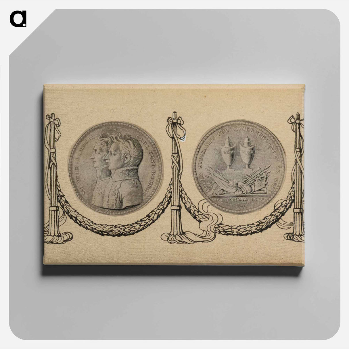 Matkamiehen näky -runon alkuvinjetti - アルバート エーデルフェルト Canvas.