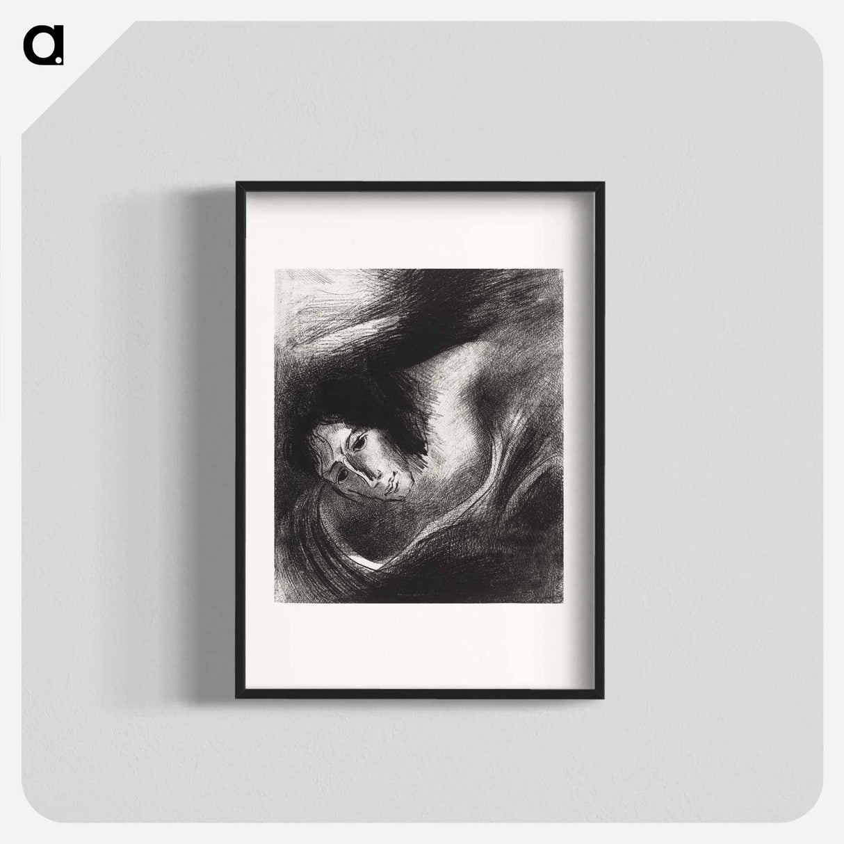 And the Devil That Deceived Them Was Cast Into the Lake of Fire and Brimstone, Where the Beast and the False Prophet Are - オディロン ルドン Poster.