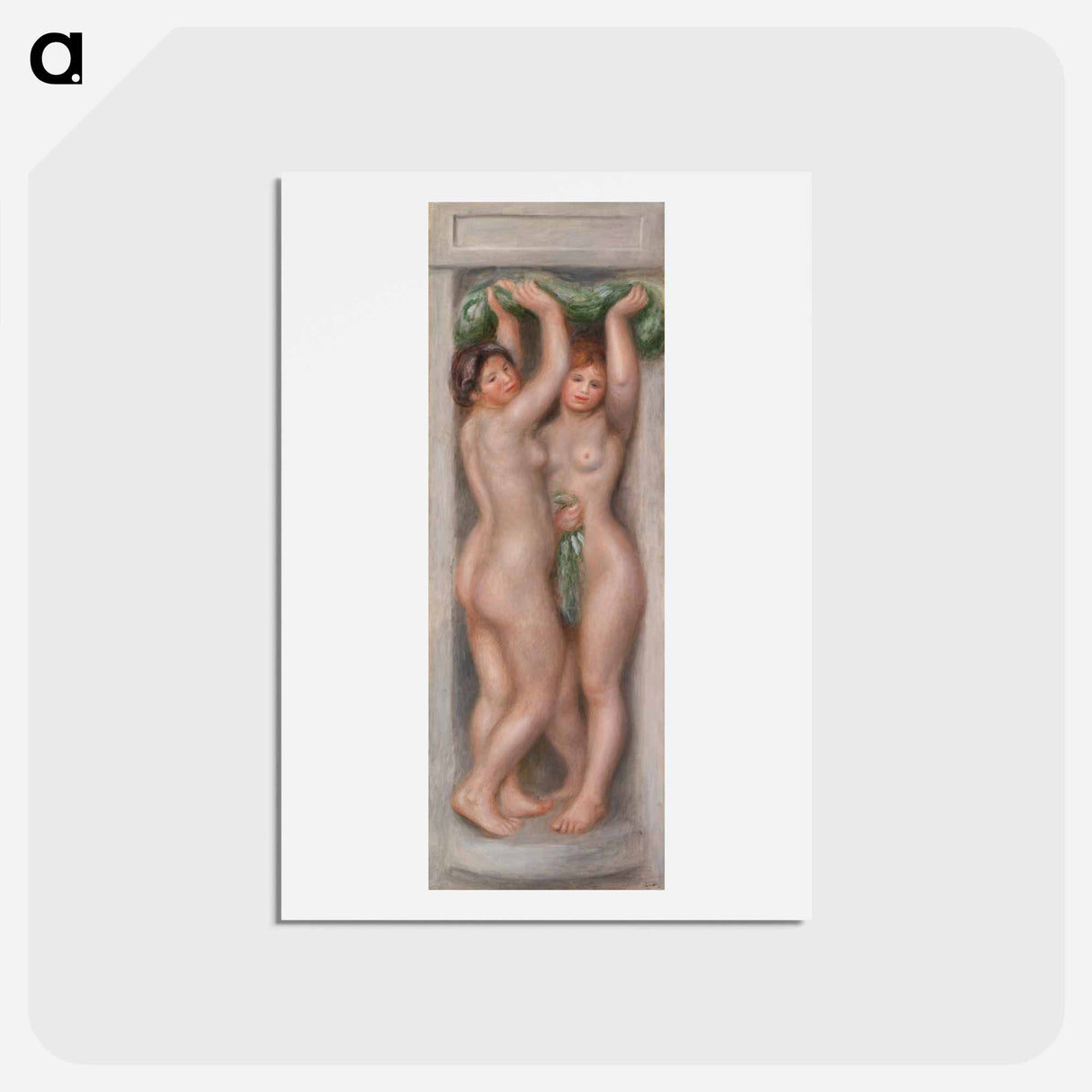 アートポストカード-Caryatids (Cariatides) - ピエール オーギュスト ルノワール Postcard.