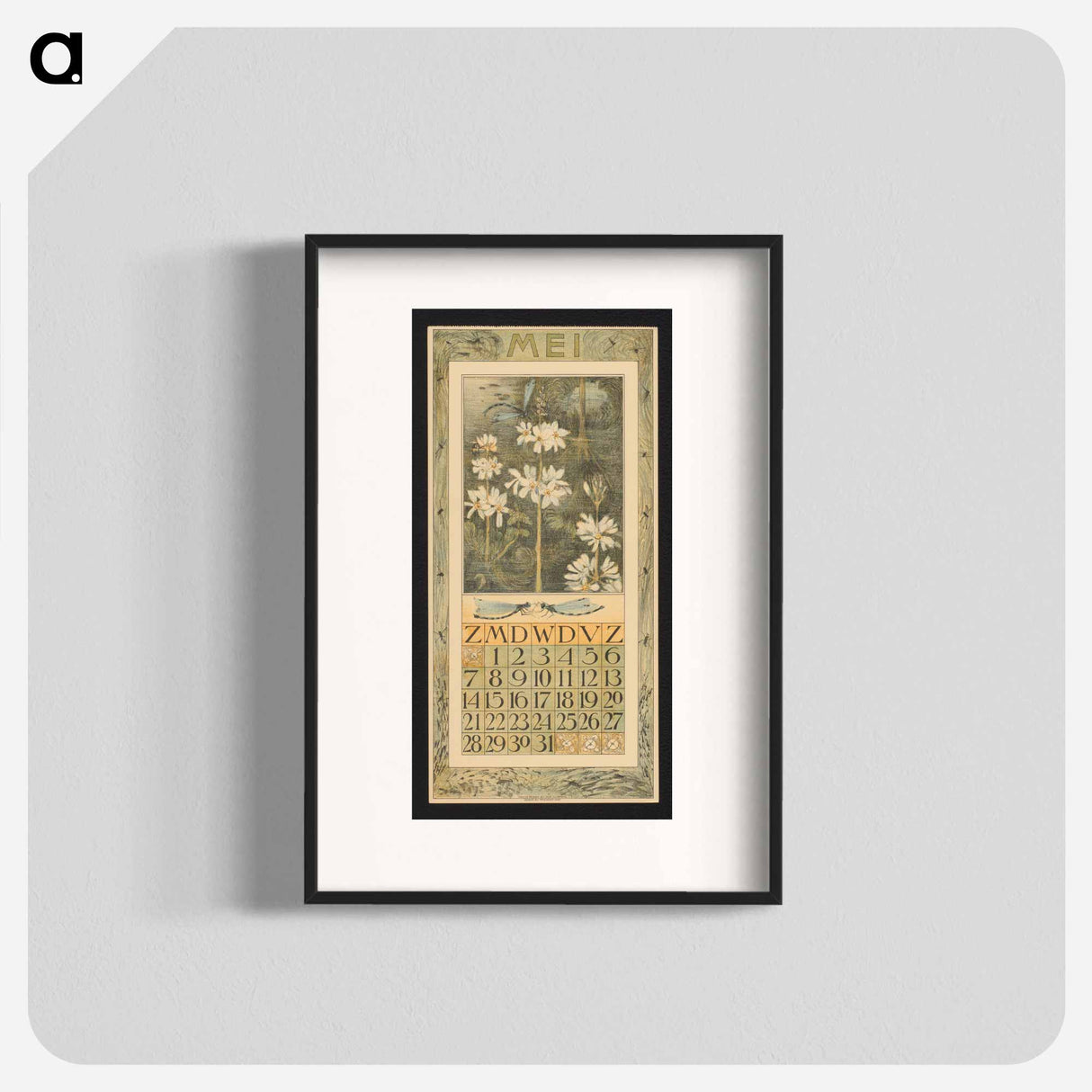 Calendar for me in 1911 with free water plants by Theo van Hoytema - Theo van Hoytema Poster.