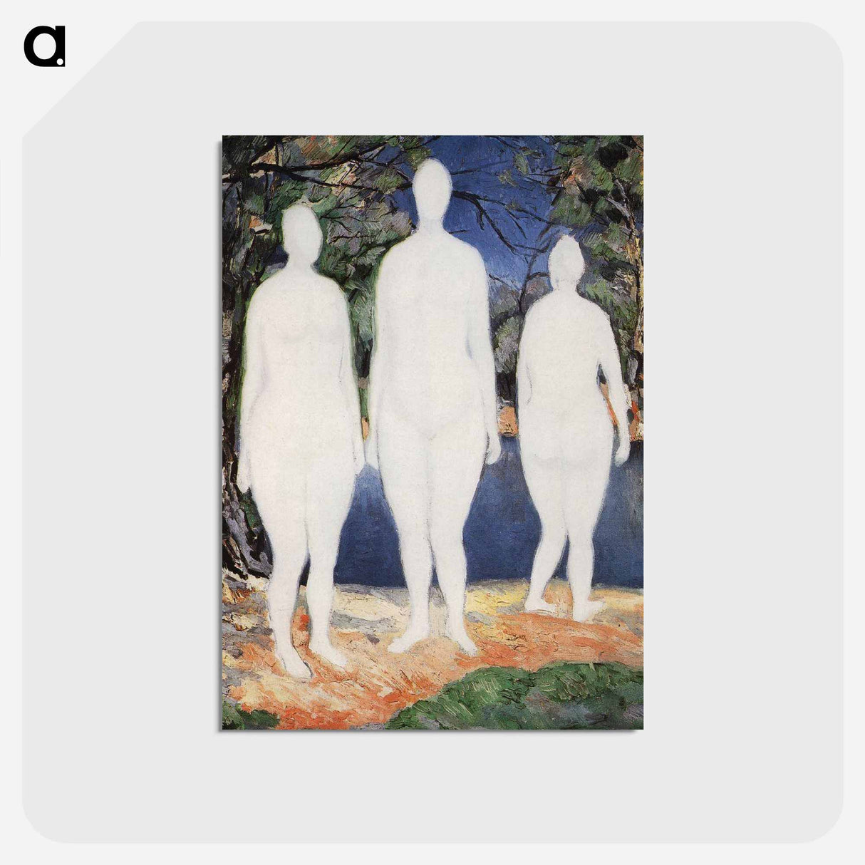 アートポストカード-Bathers - カジミール マレーヴィチ Postcard.