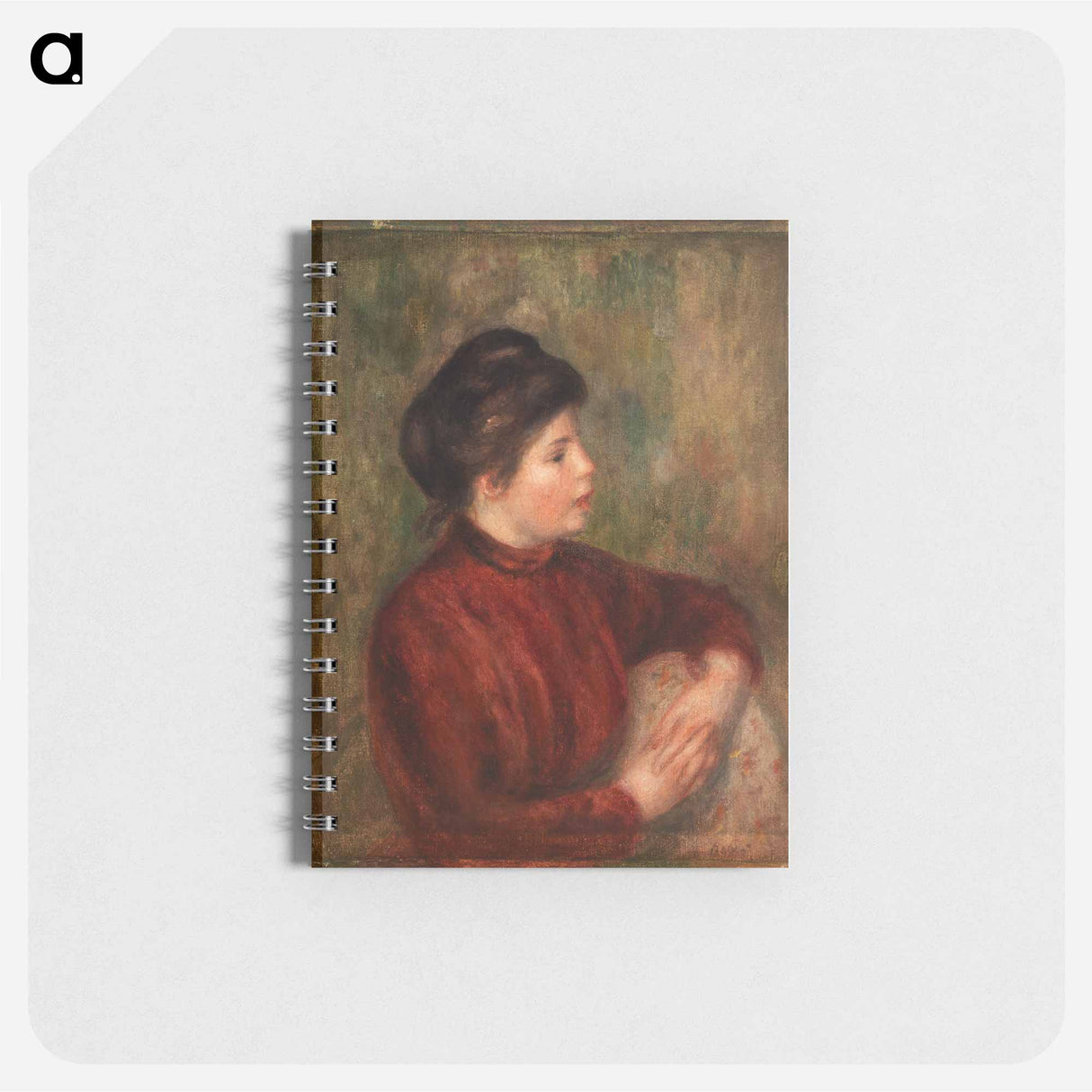 Woman Leaning on a Chair - ピエール オーギュスト ルノワール Memo.