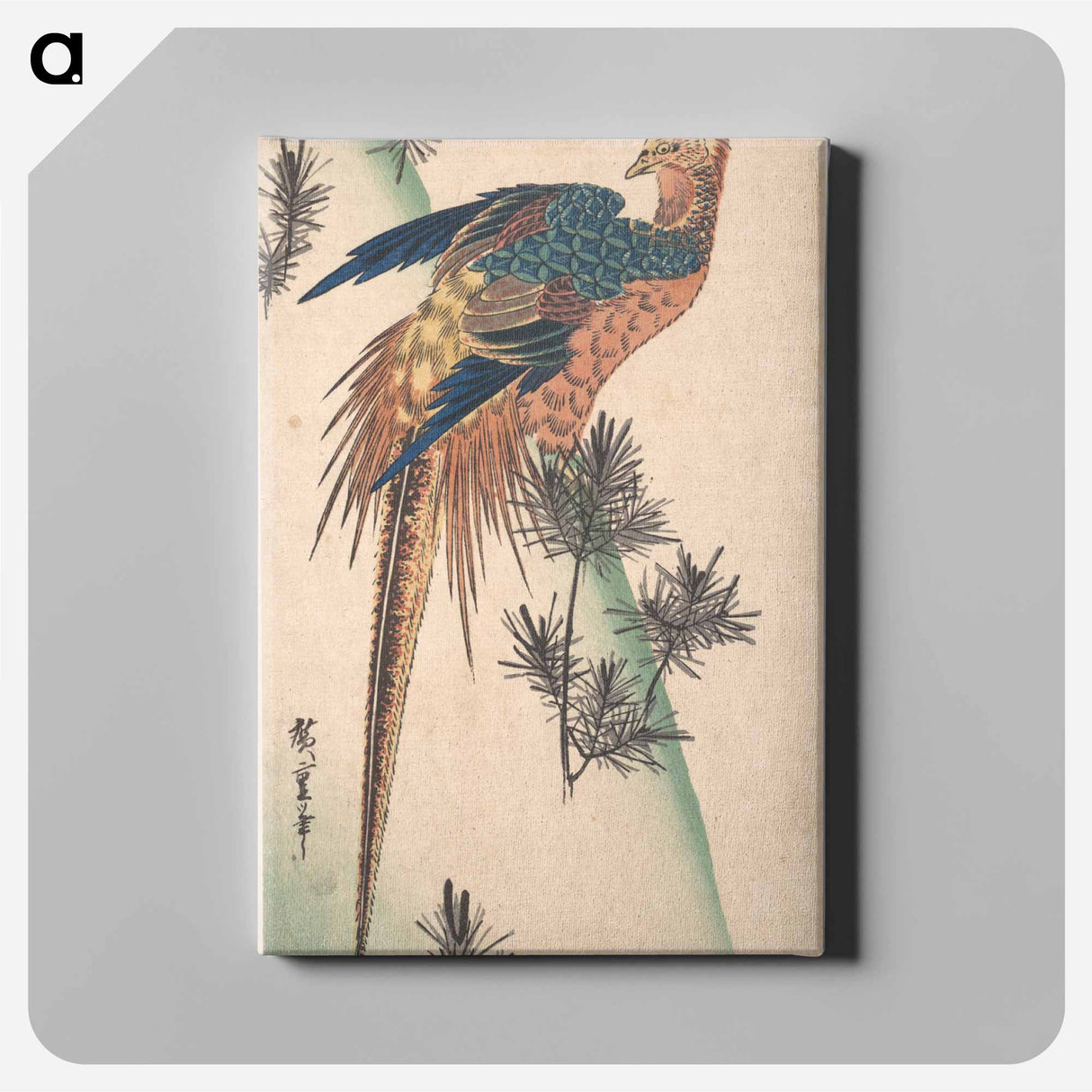 アートパネル-Pheasant and Pine-trees on Snowy Hillside
- 歌川 広重 Canvas.