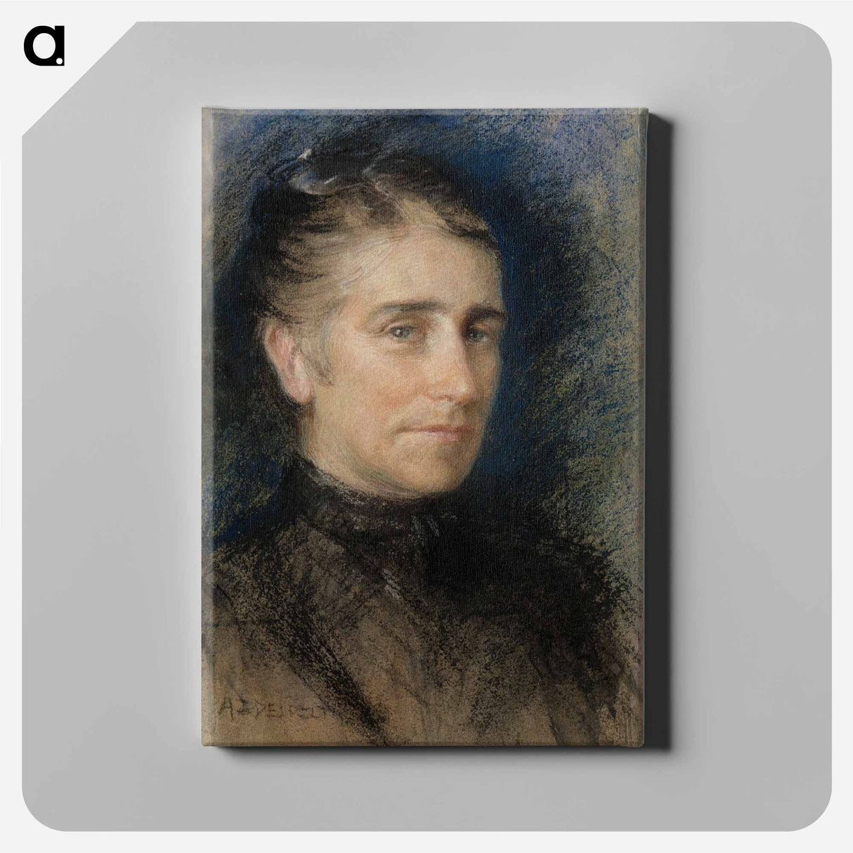 Portrait of Mrs. Emilie Krohn - アルバート エーデルフェルト Canvas.