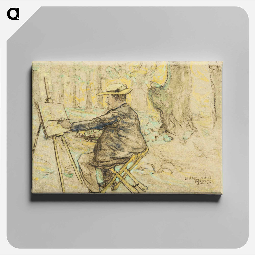 Portrait of van Henricus painted in the style of the Haag - Theo van Hoytema Canvas.