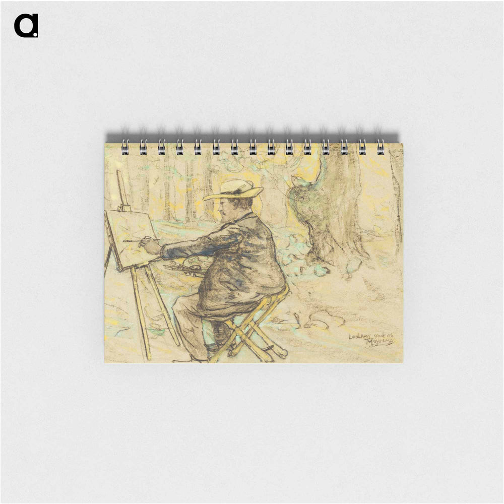 Portret van Henricus, schilderend in de Loolaan te Den Haag - テオ ヴァン ホイテマ Memo.