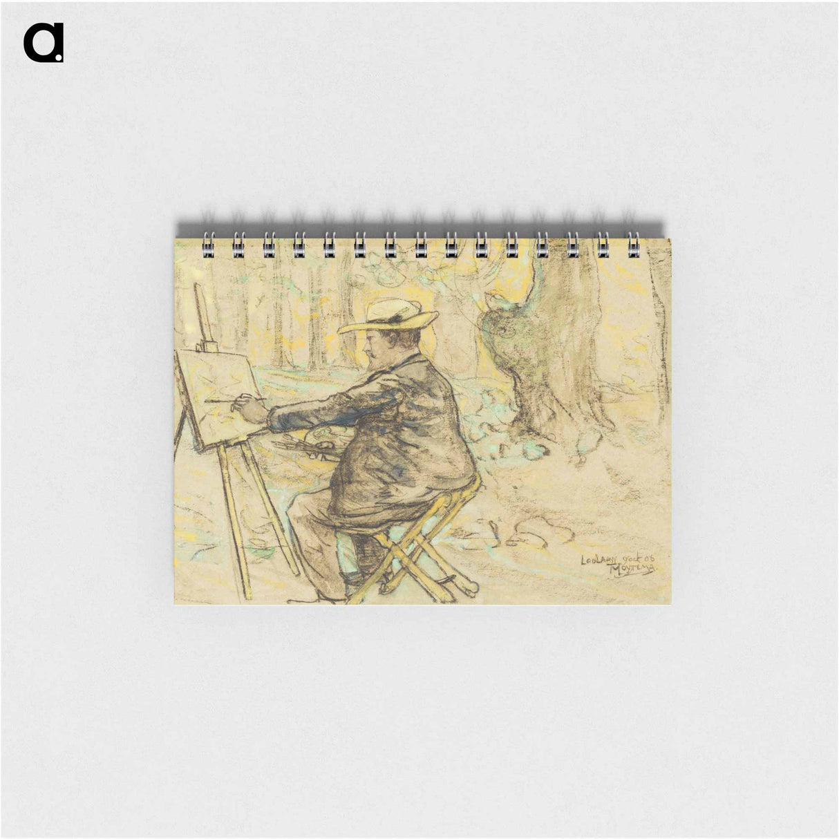 Portret van Henricus, schilderend in de Loolaan te Den Haag - テオ ヴァン ホイテマ Memo.