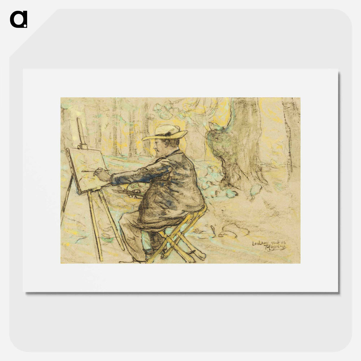 Portrait of van Henricus, painted in the style of the Loolaan in the Haag - Theo van Hoytema Poster.