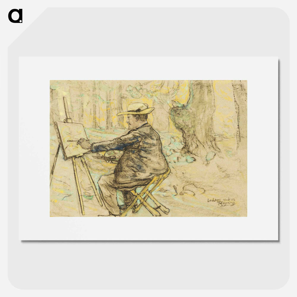 Portrait of van Henricus, painted in the style of the Loolaan in the Haag - Theo van Hoytema Poster.