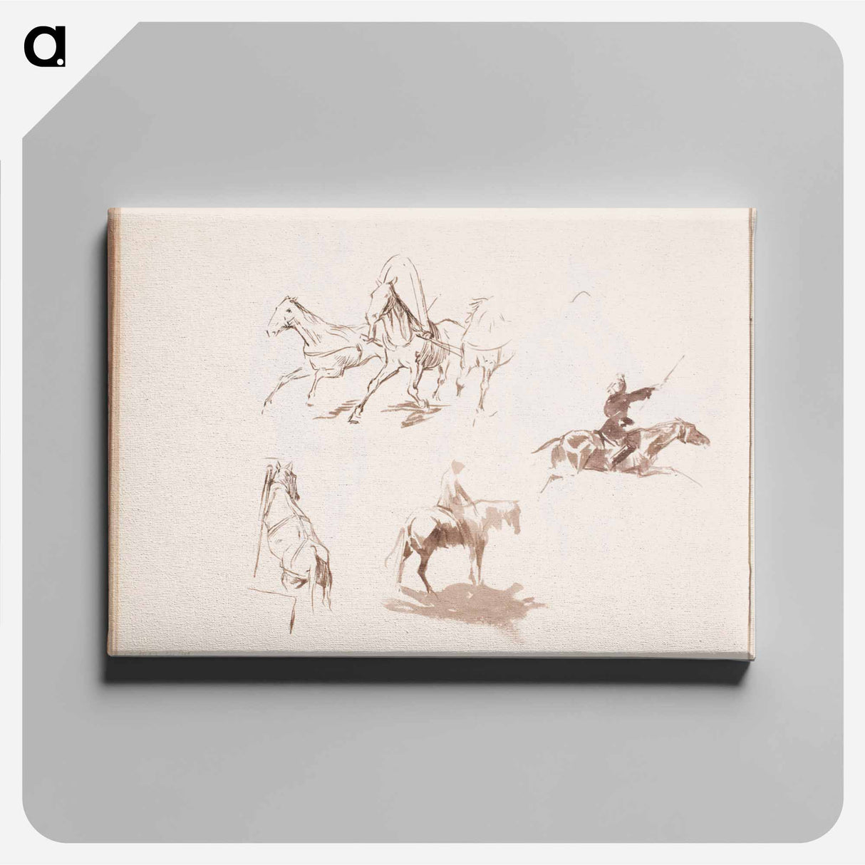 アートパネル-(unknown) part of a sketchbook - アルバート エーデルフェルト Canvas.