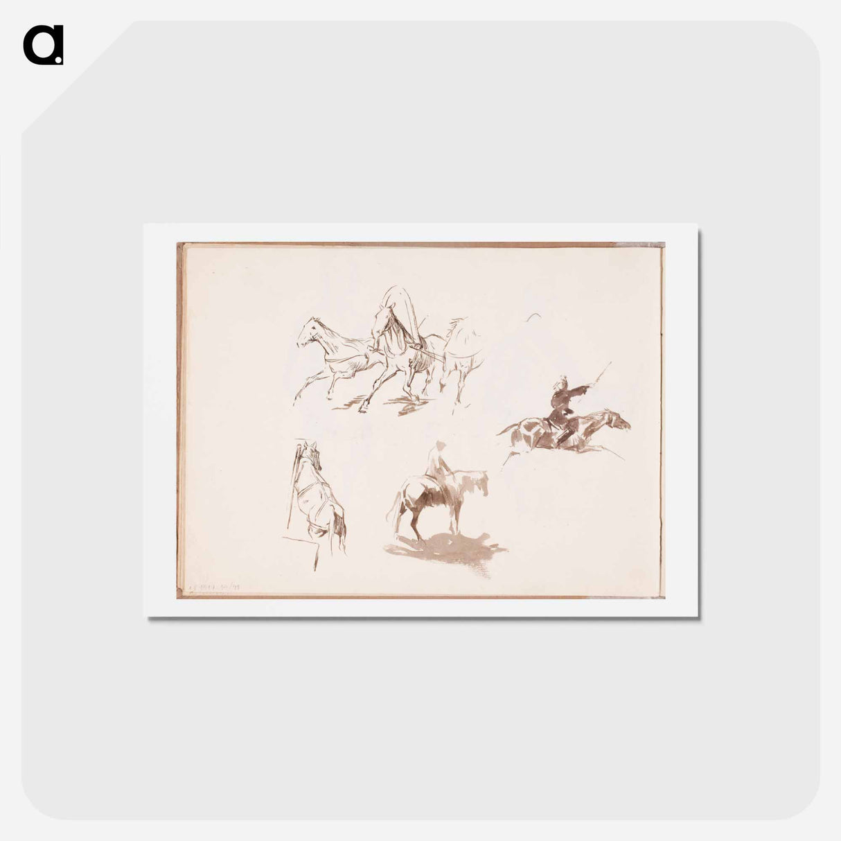 (unknown) part of a sketchbook - アルバート エーデルフェルト Postcard.