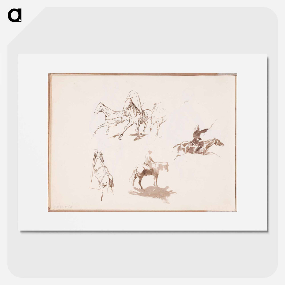 アートポスター-(unknown) part of a sketchbook - アルバート エーデルフェルト Poster.