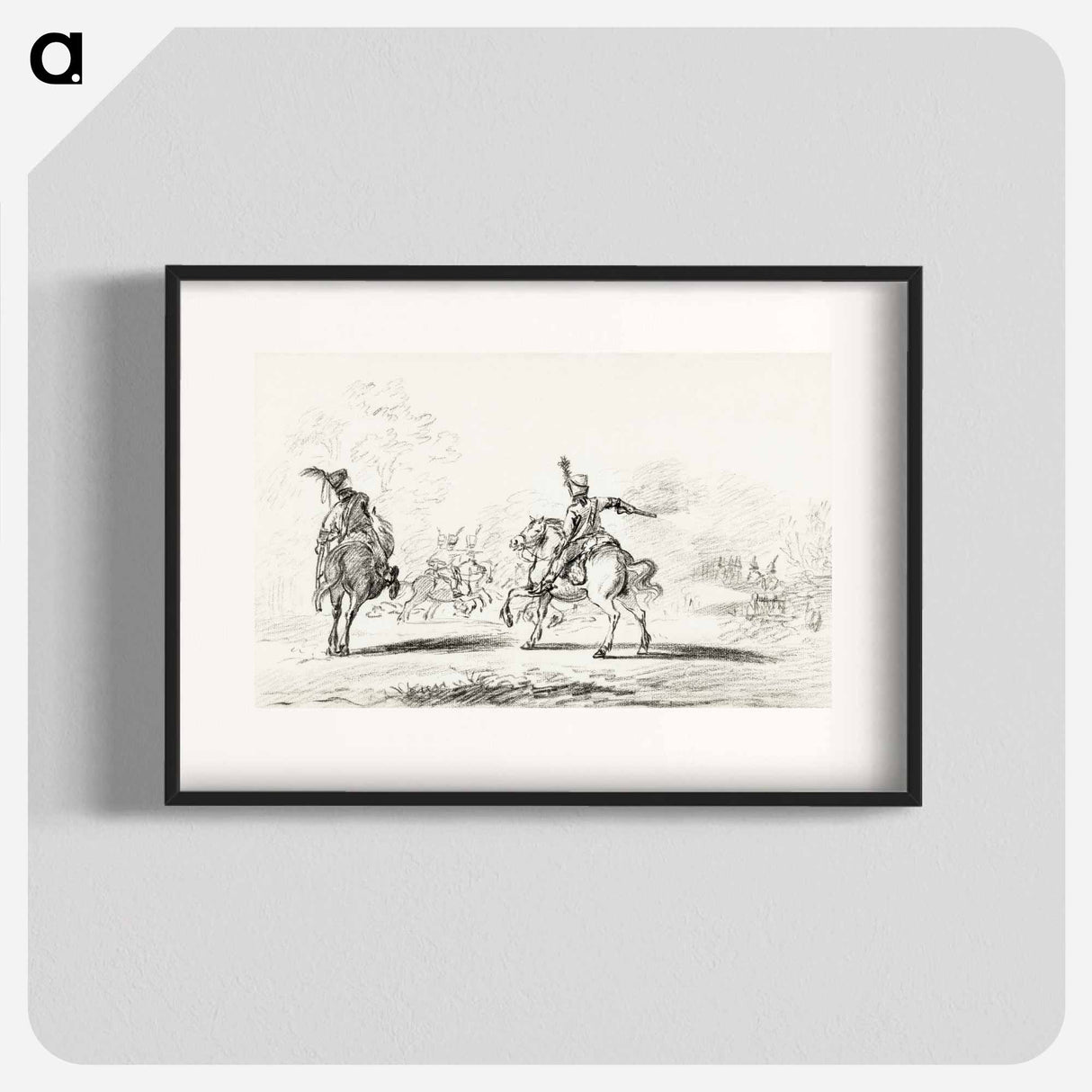 Cavalry fight - ジャン ベルナール Poster.