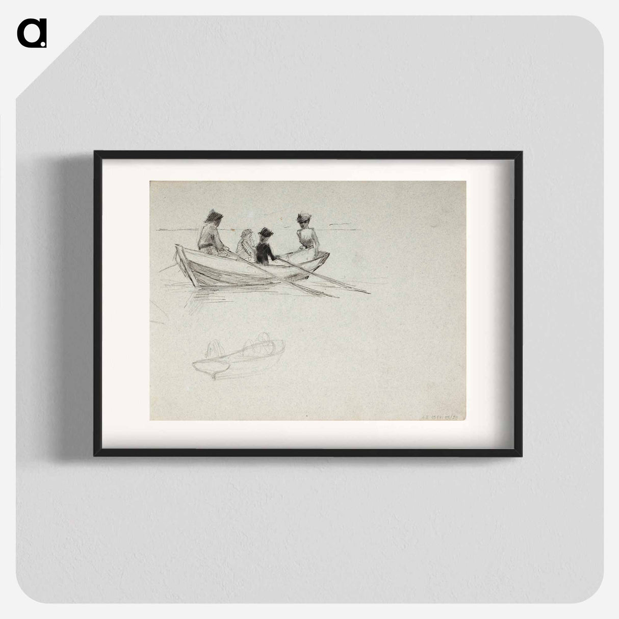 Tyttöjä veneessä - アルバート エーデルフェルト Poster.