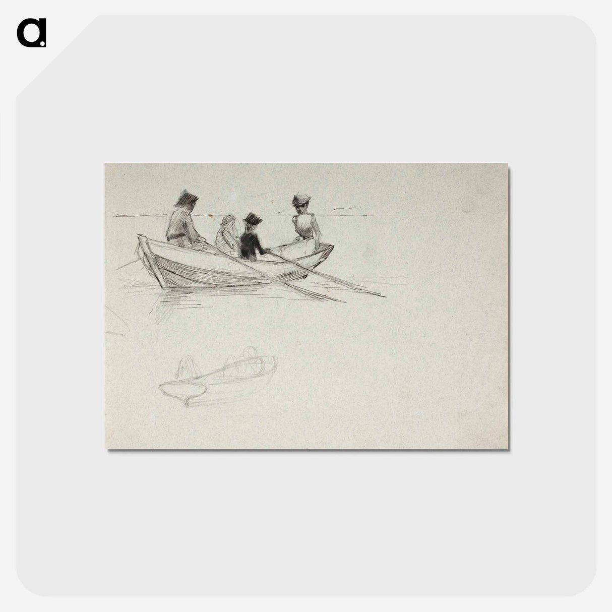 Tyttöjä veneessä - アルバート エーデルフェルト Postcard.