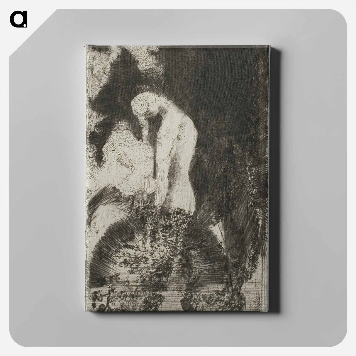 アートパネル-Bather - オディロン ルドン Canvas.