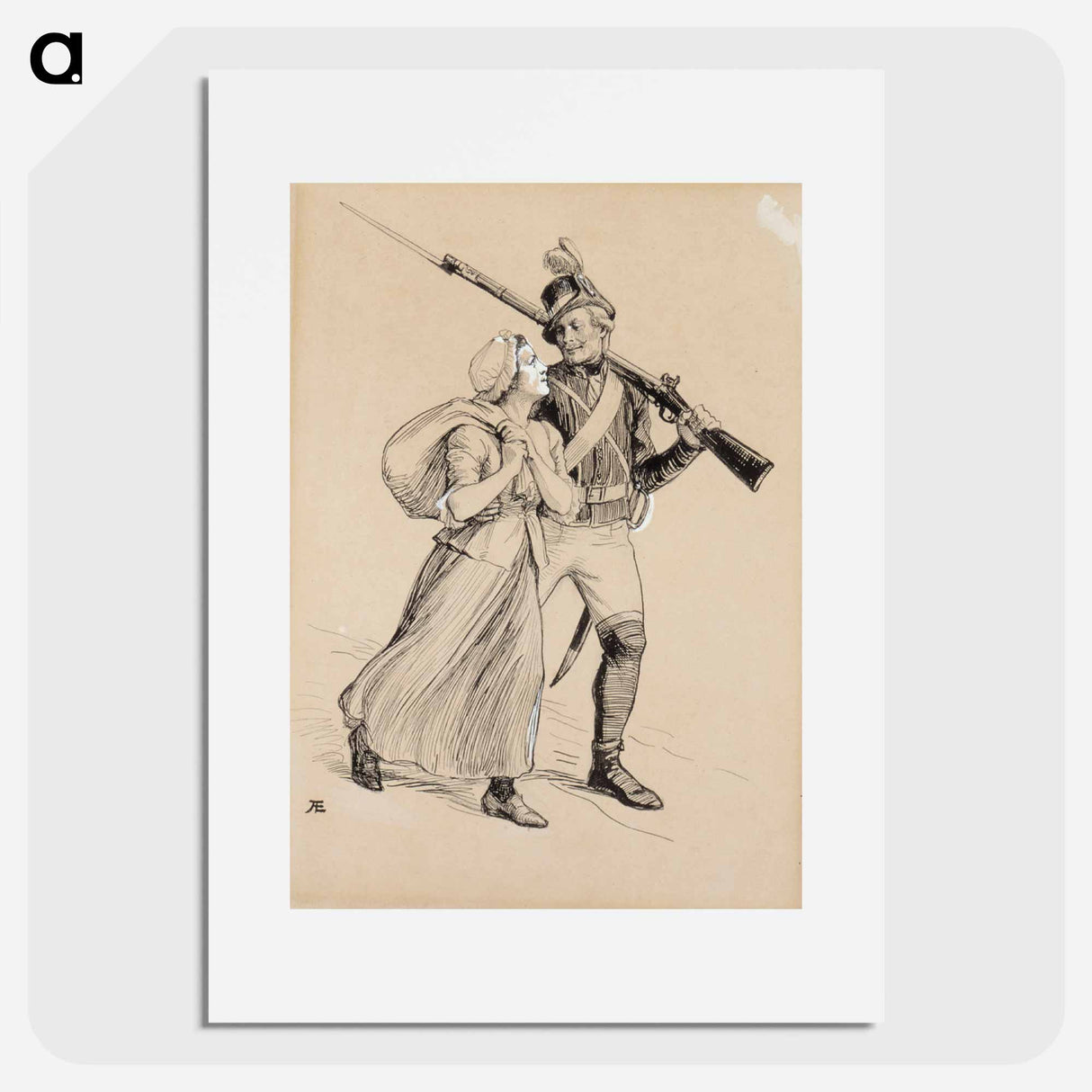 Lotta svärd - アルバート エーデルフェルト Poster.