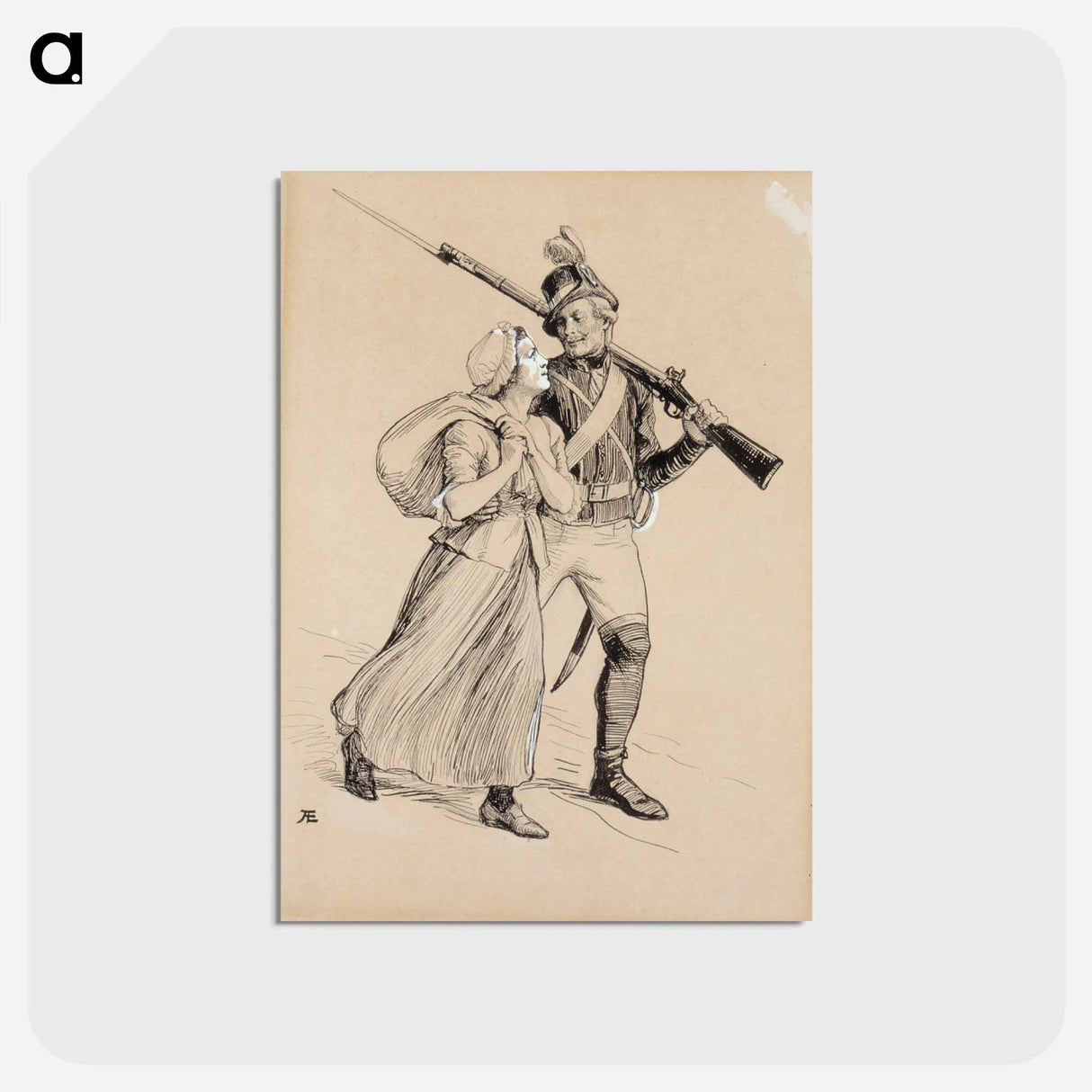 Lotta svärd - アルバート エーデルフェルト Postcard.