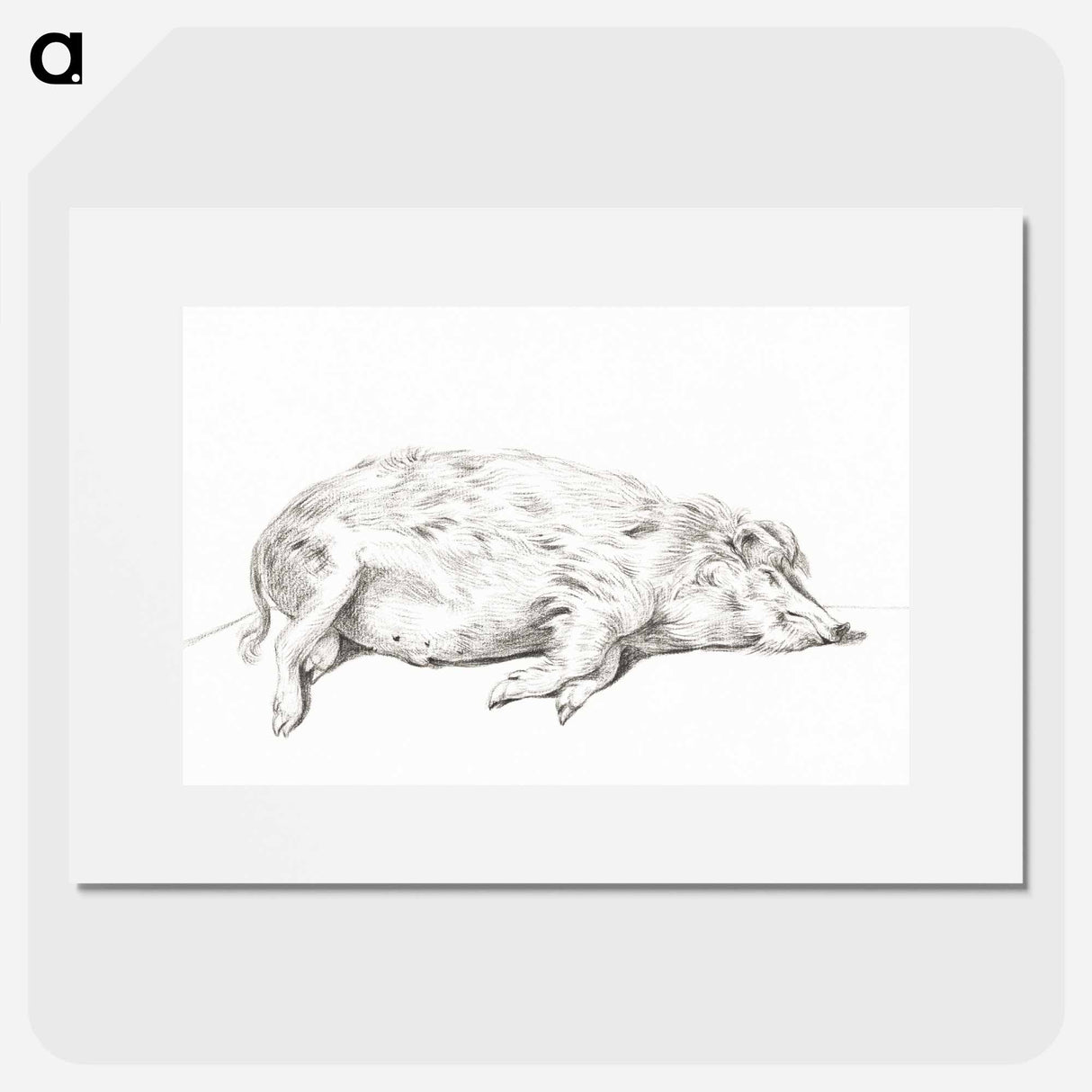 Lying pig - Jean Bernard Poster.