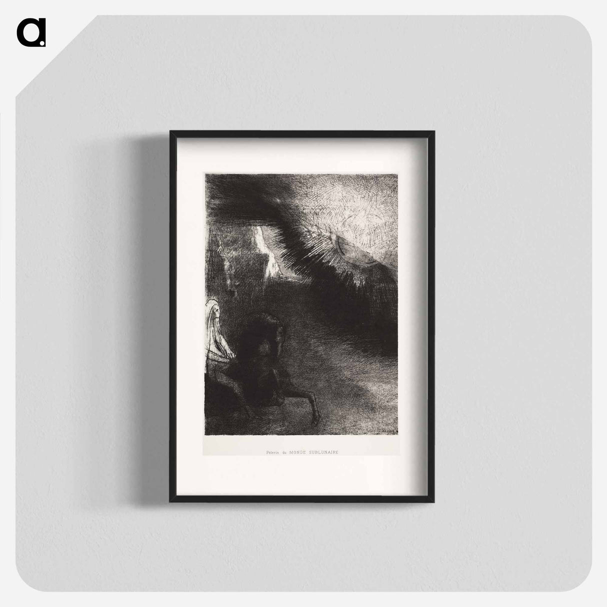 Pilgrim of the Sublunary World - オディロン ルドン Poster.