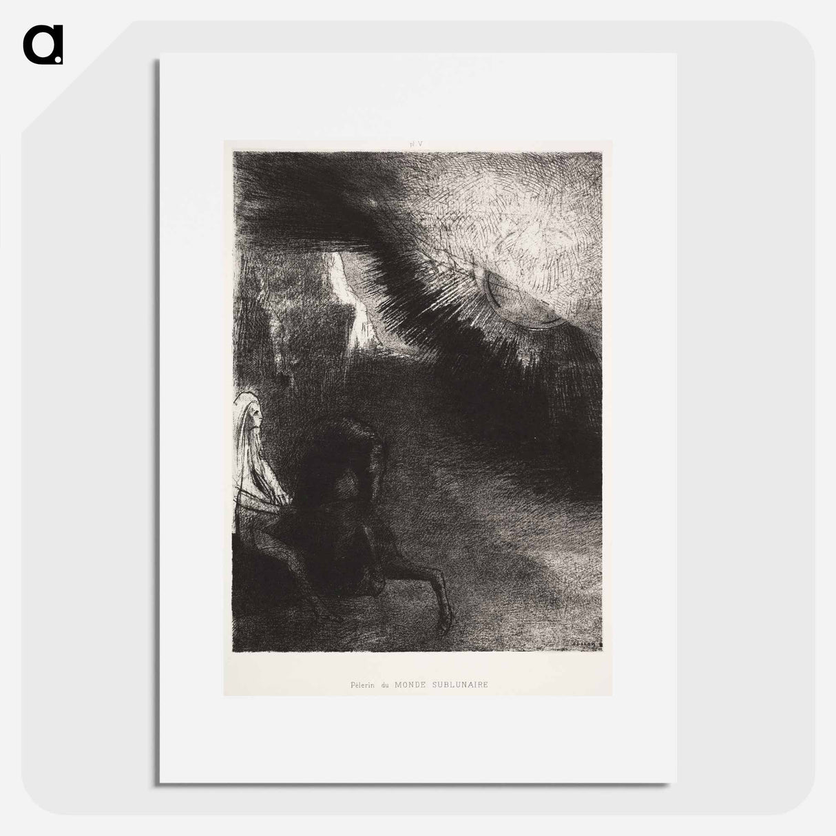 Pilgrim of the Sublunary World - Odilon Redon Poster.