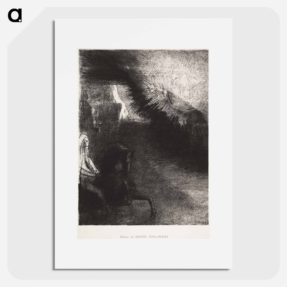 Pilgrim of the Sublunary World - オディロン ルドン Poster.