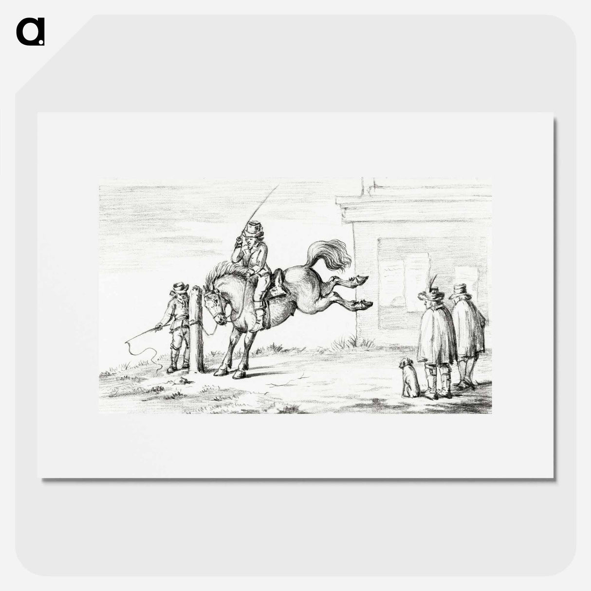 Taming a horse - ジャン ベルナール Poster.