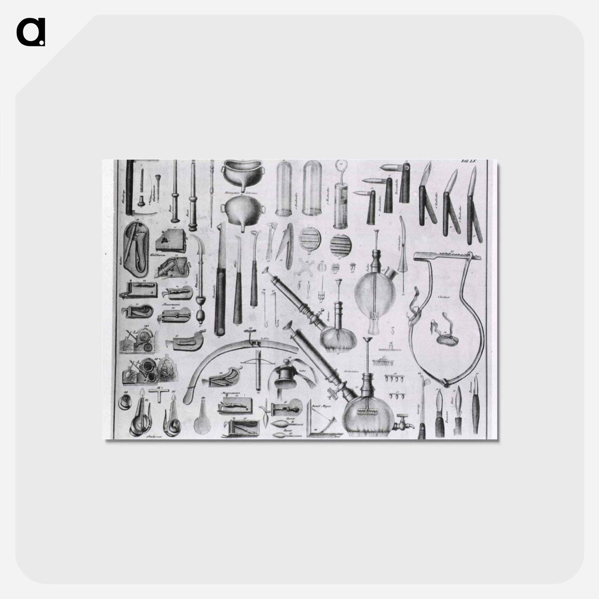 アートポストカード-Surgical Instruments for Bloodletting
- 国立医学図書館 Postcard.