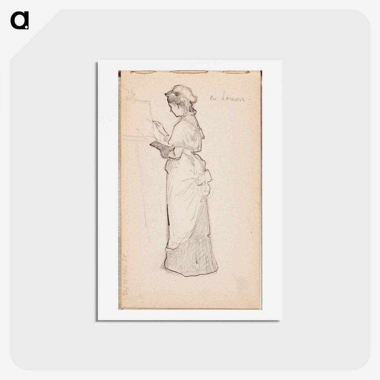 (unknown) part of a sketchbook - アルバート エーデルフェルト Postcard.