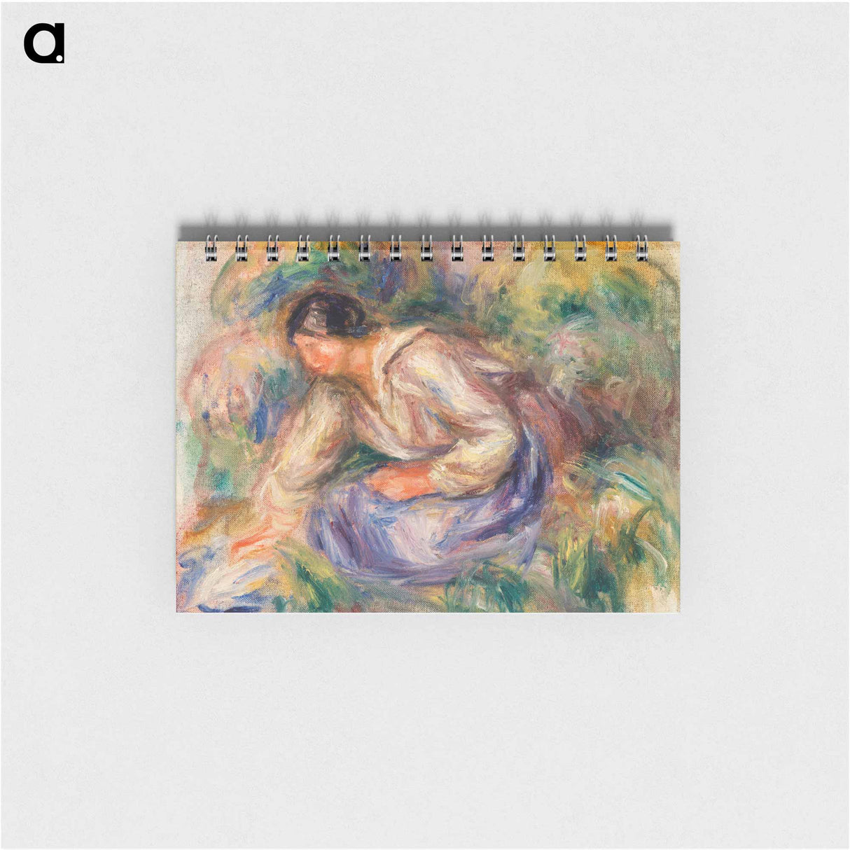 Woman in Blue Skirt - ピエール オーギュスト ルノワール Memo.