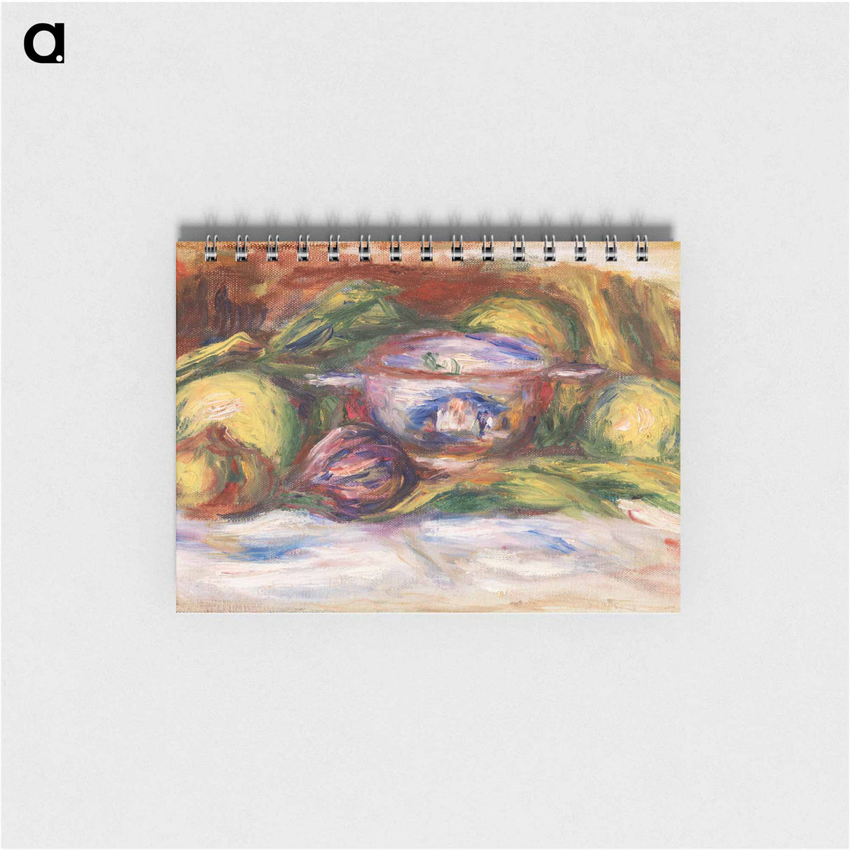 Bowl, Figs, and Apples - ピエール オーギュスト ルノワール Memo.