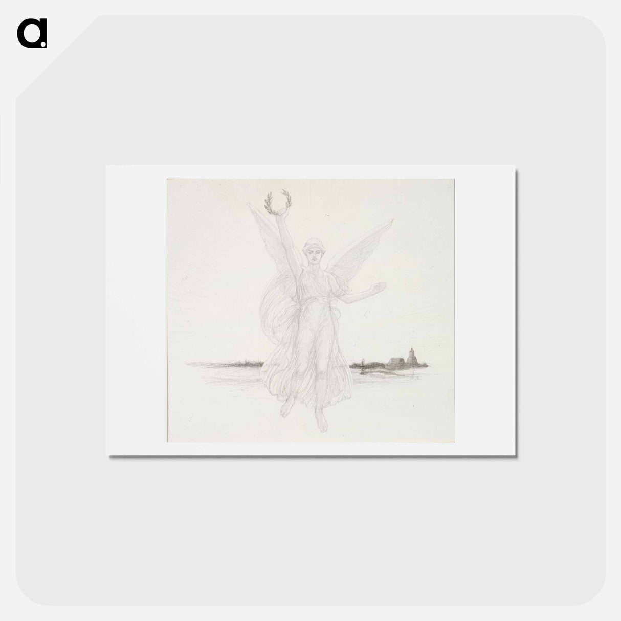 Vänrikin tervehdys -runon alkuvinjetti - アルバート エーデルフェルト Postcard.