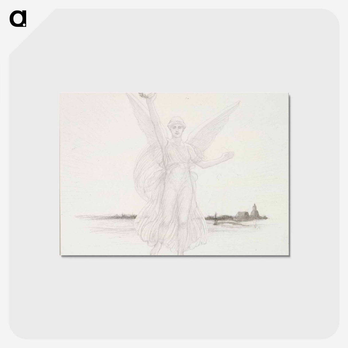 Vänrikin tervehdys -runon alkuvinjetti - アルバート エーデルフェルト Postcard.