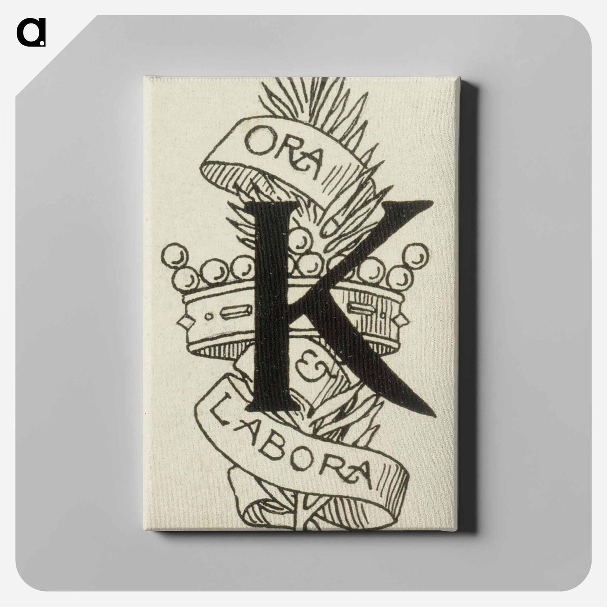 Matkamiehen näky-runon alkukirjain k - アルバート エーデルフェルト Canvas.