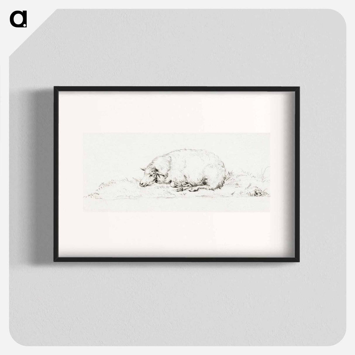 Lying sheep - ジャン ベルナール Poster.