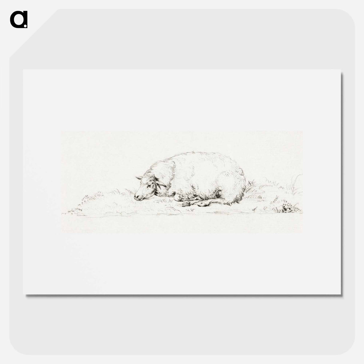 Lying sheep - ジャン ベルナール Poster.