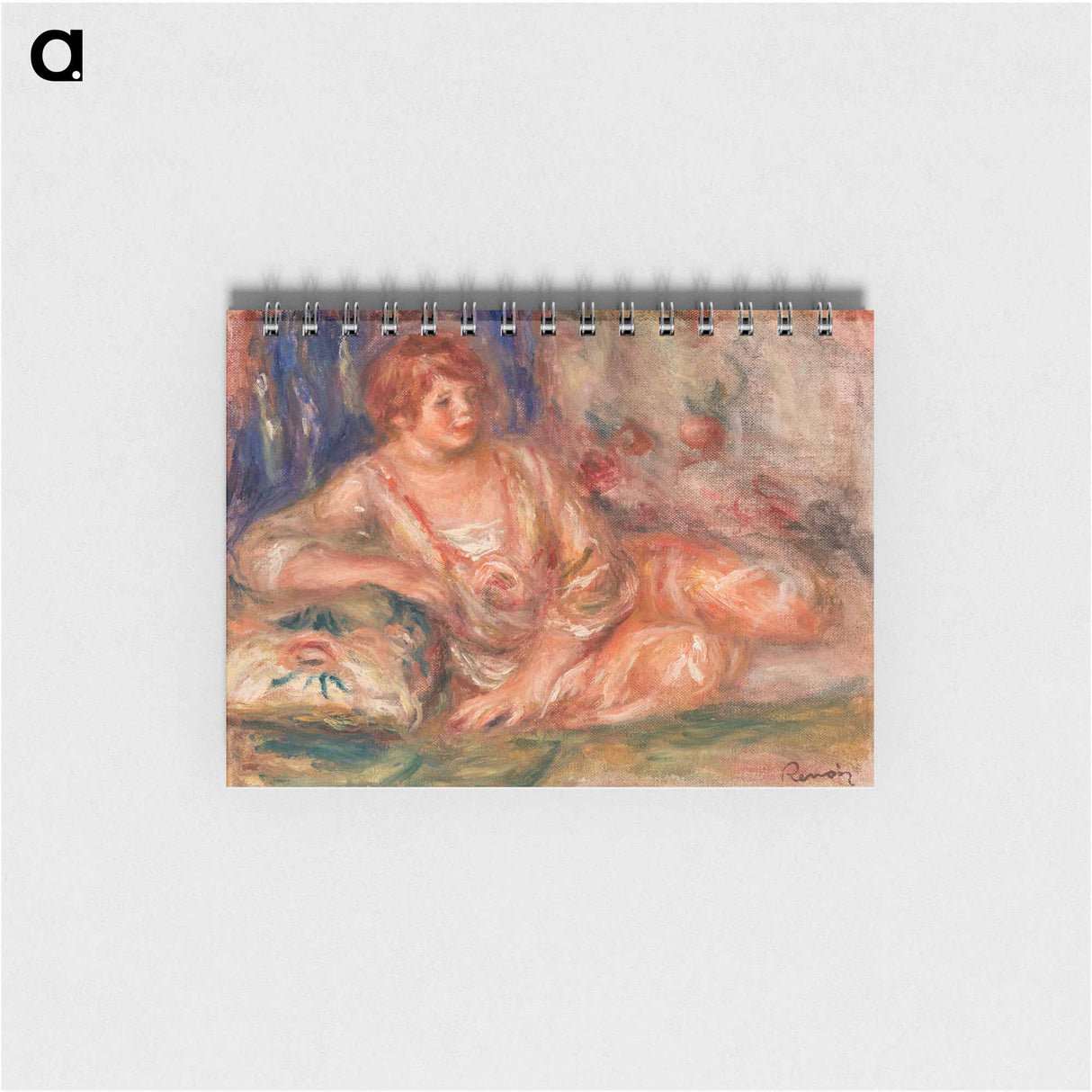 Andrée in Pink, Reclining - ピエール オーギュスト ルノワール Memo.