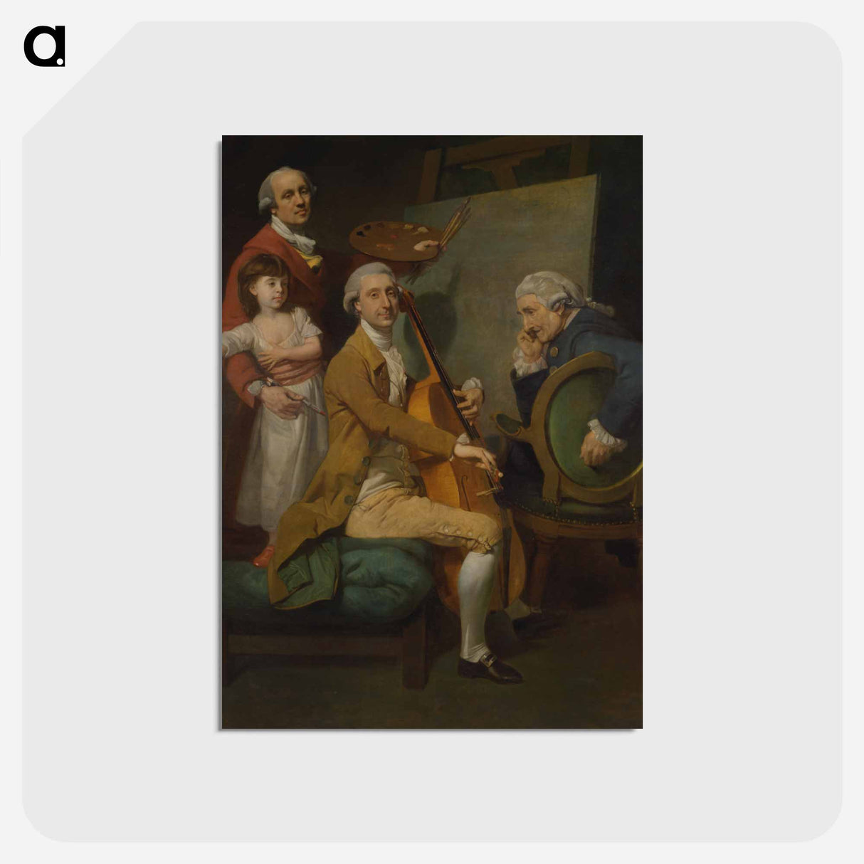 アートポストカード-Self-Portrait with His Daughter Maria Theresa, James Cervetto, and Giacobbe Cervetto
- イェール大学アートギャラリー Postcard.