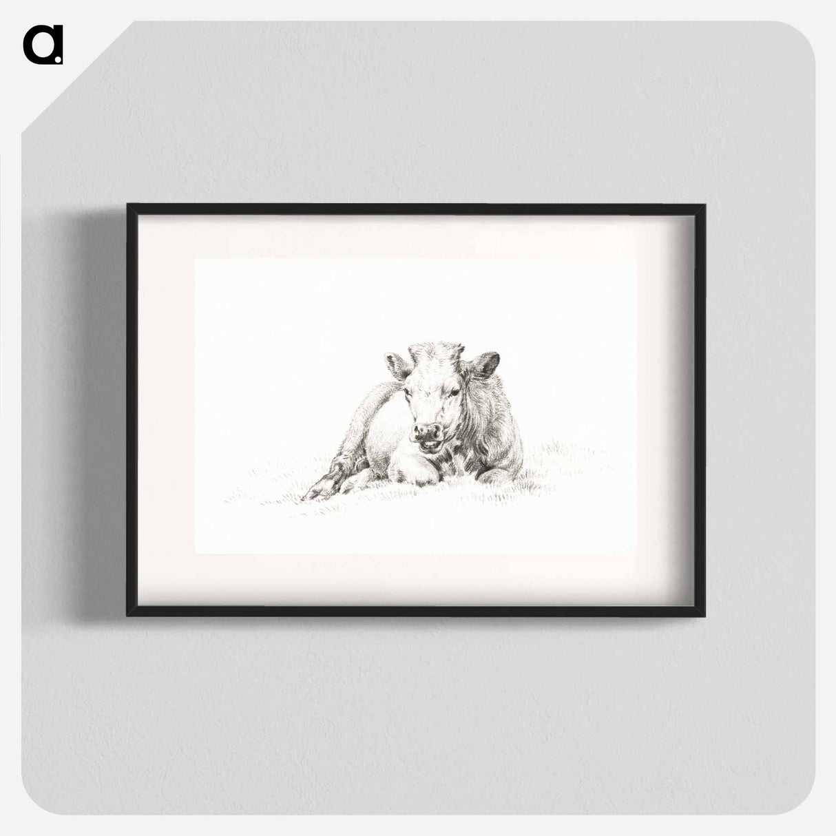 Lying cow - ジャン ベルナール Poster.