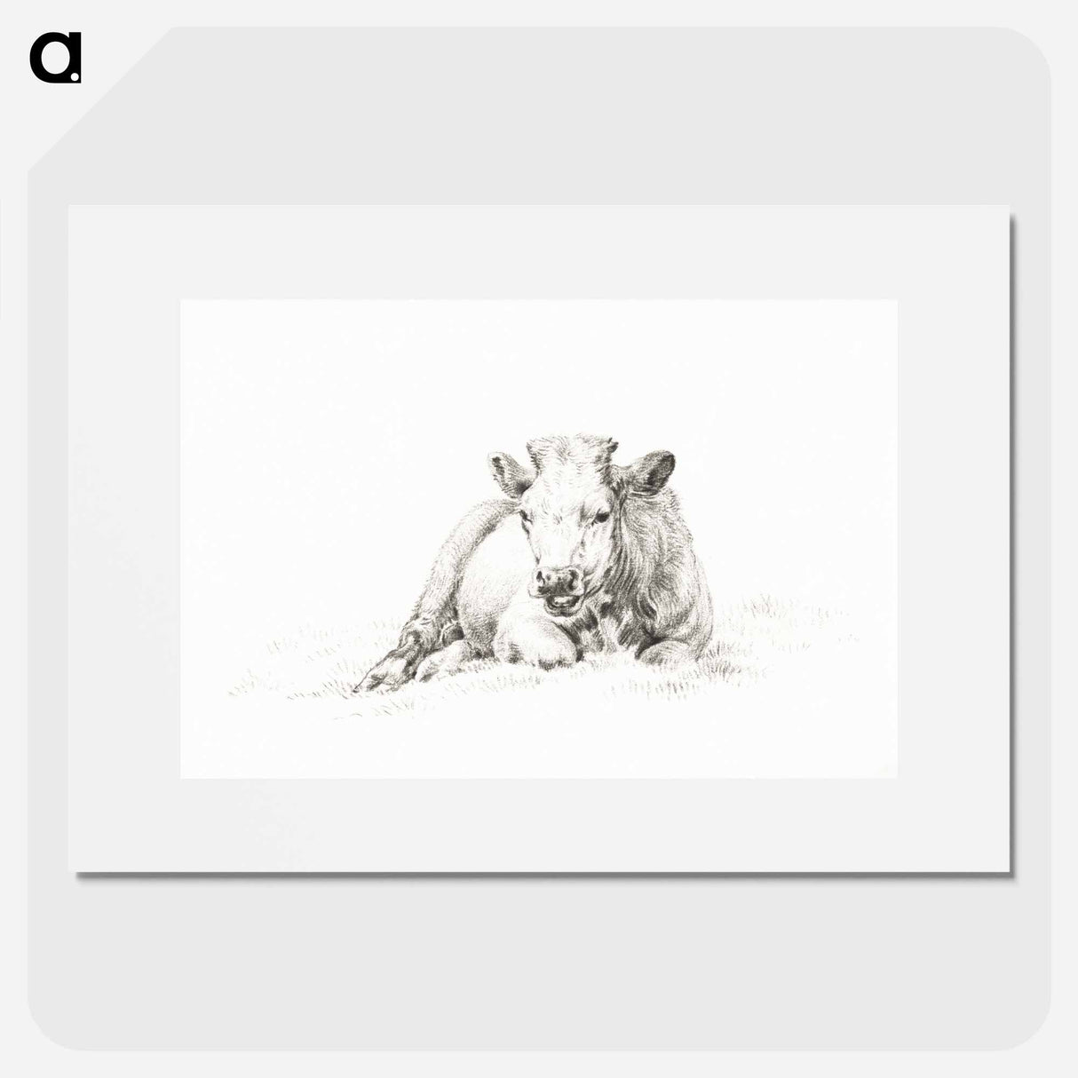 Lying cow - ジャン ベルナール Poster.