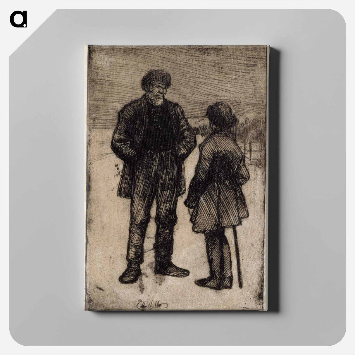 Uusmaalaisia talonpoikia - アルバート エーデルフェルト Canvas.