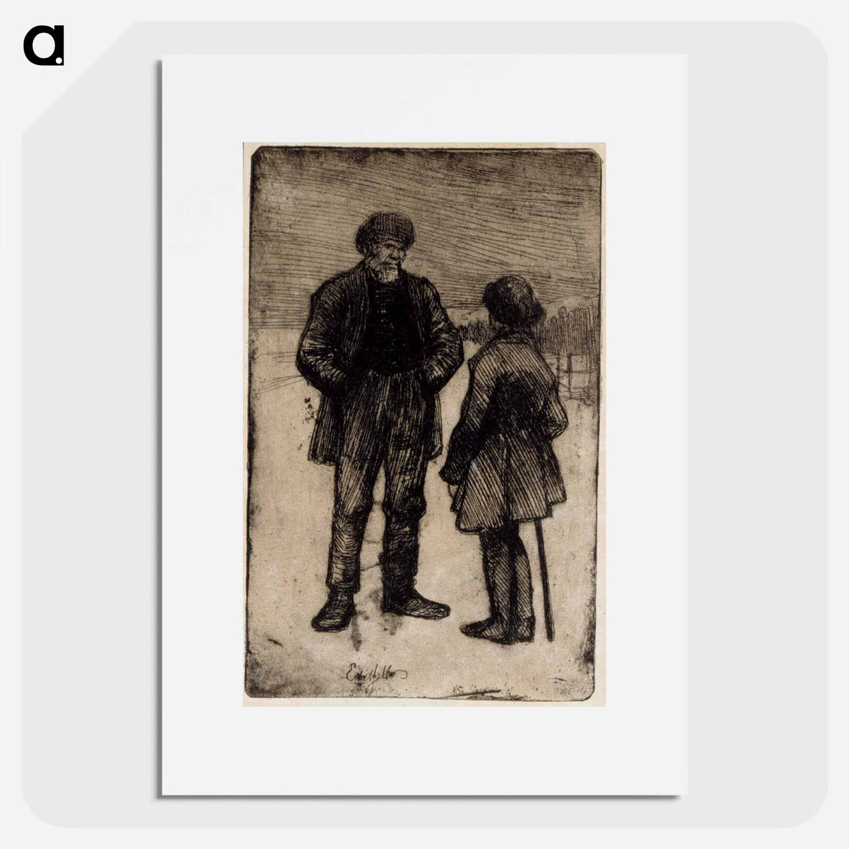 Uusmaalaisia talonpoikia - アルバート エーデルフェルト Poster.