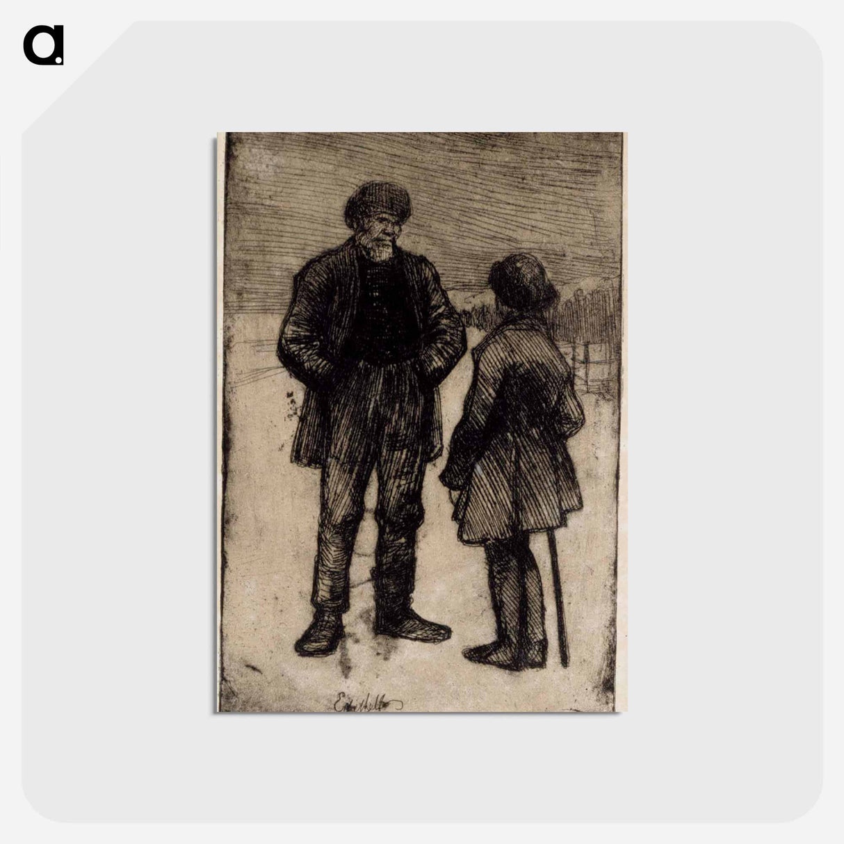 Uusmaalaisia talonpoikia - アルバート エーデルフェルト Postcard.