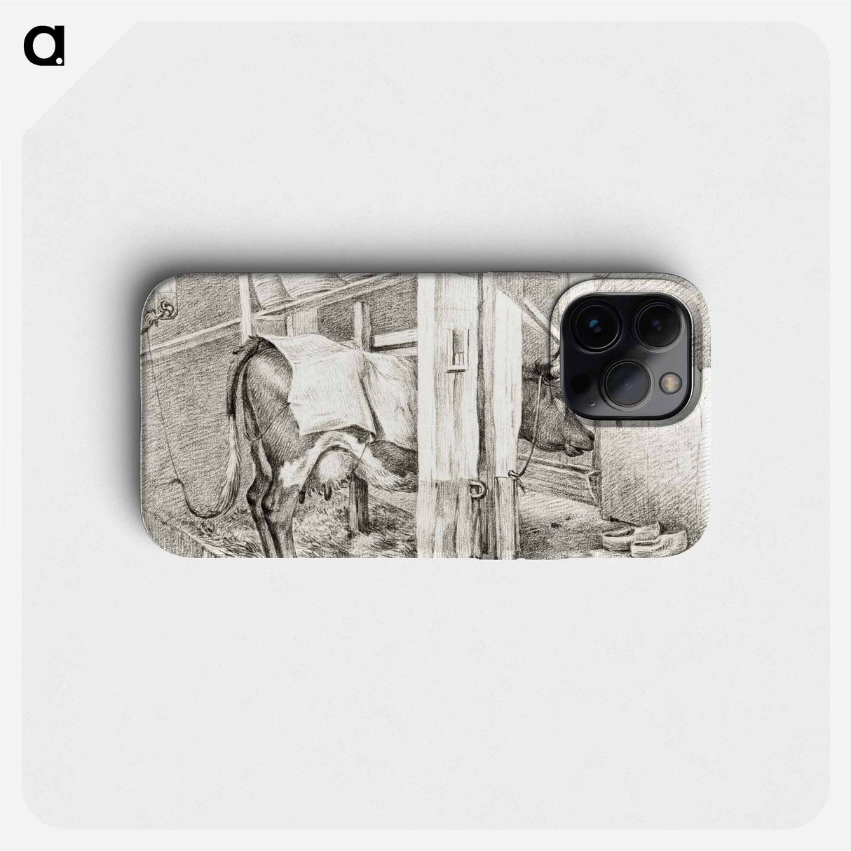 Standing cow with a blanket - Jean Bernard Phone Case.