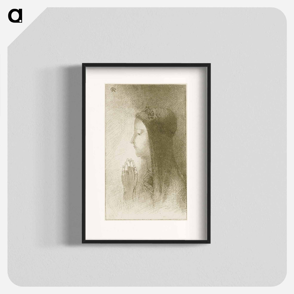 Frontispiece for Chevaleries sentimentales by Ferdinand Hérold - オディロン ルドン Poster.