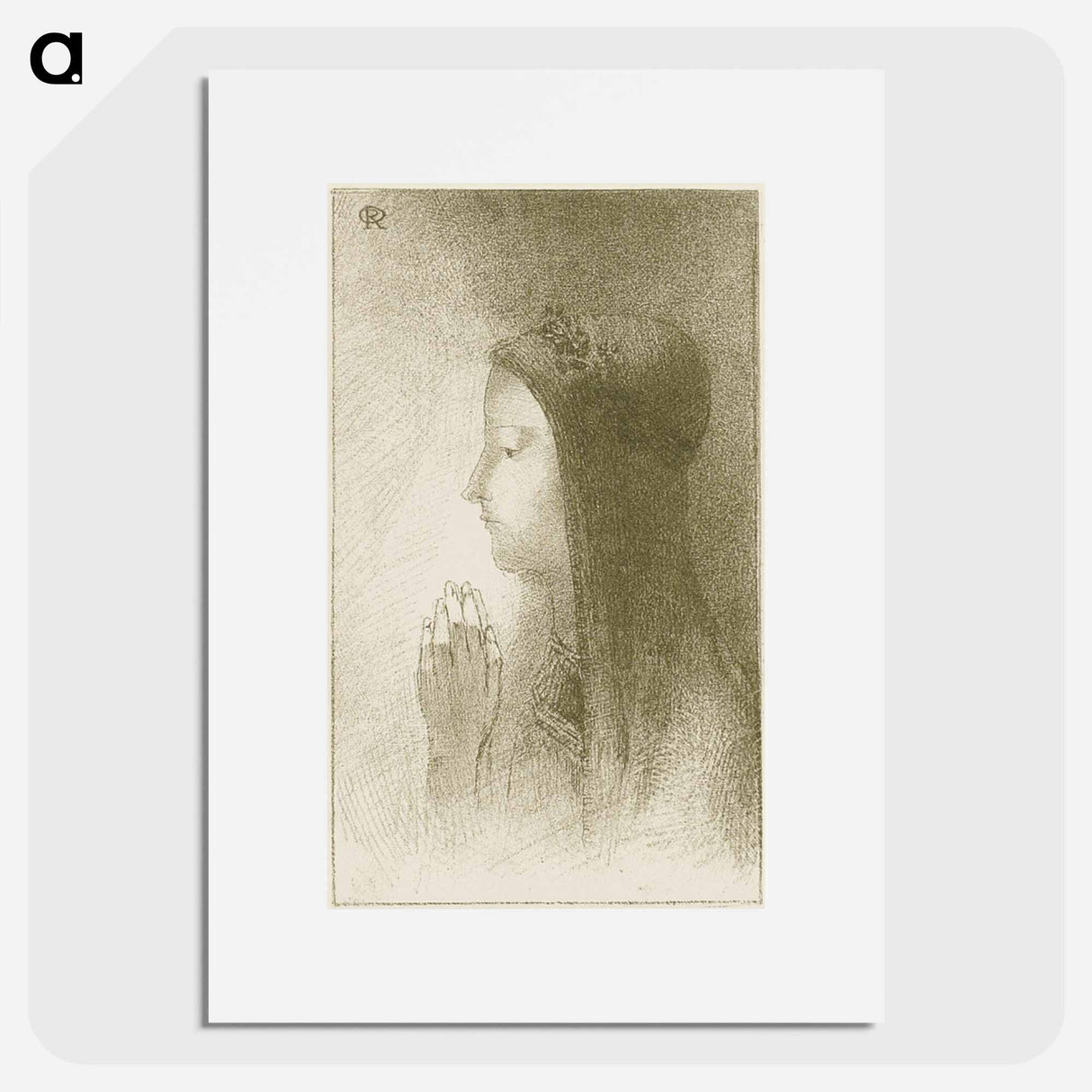 Frontispiece for Chevaleries sentimentales by Ferdinand Hérold - オディロン ルドン Poster.