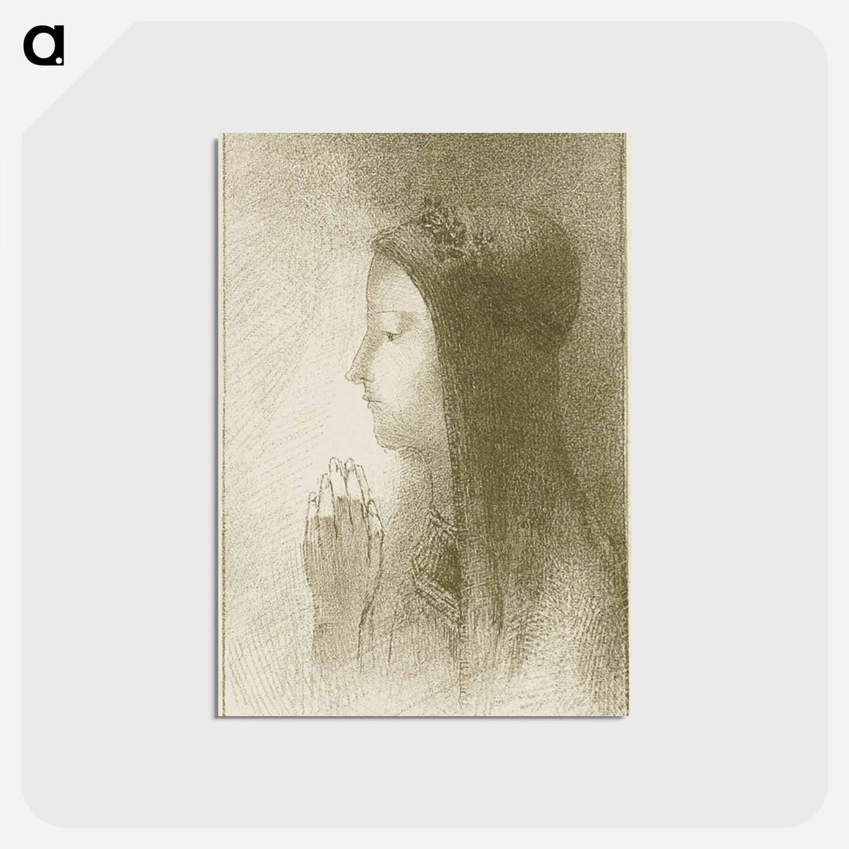 アートポストカード-Frontispiece for Chevaleries sentimentales by Ferdinand Hérold - オディロン ルドン Postcard.