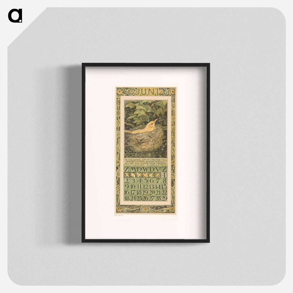 Calendar day with brown eyes - Theo van Hoytema Poster.